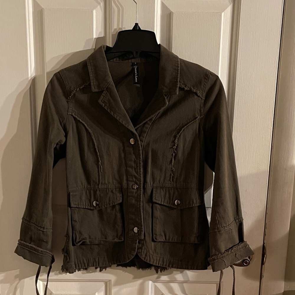 ONE WORLD Dark Olive Utility Jacket